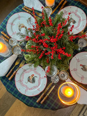 Roosters & Hens Limited Edition Handpainted Dinner Plates (set of 4)