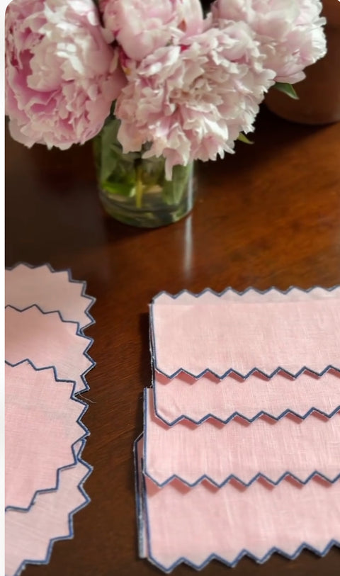 Jaipur Cocktail Napkins & Coasters (12 sets/24 pieces)