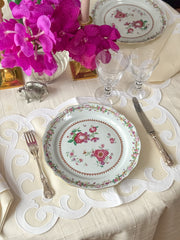 Audrey Limited Edition Linen Appliqué Placemats & Dinner Napkins (8 sets/16 pieces)
