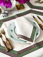 Cleo Limited Edition Linen Appliqué Placemats & Dinner Napkins (8 sets/16 pieces)