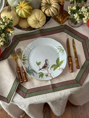 Cleo Limited Edition Linen Appliqué Placemats & Dinner Napkins (8 sets/16 pieces)