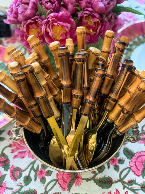 Bamboo Handle Cutlery | Bamboo Cutlery Set | DLIFESTYLEUK