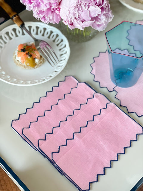 Jaipur Cocktail Napkins | Two Tone Napkins | DLIFESTYLEUK