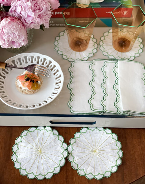 Linen Cocktail Napkins | Chelsea Cocktail Napkins | DLIFESTYLEUK