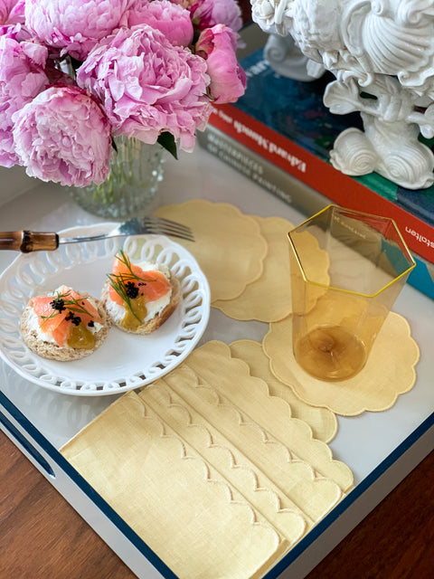 Soleil Cocktail Napkins and Coasters (4 sets/8 pieces)