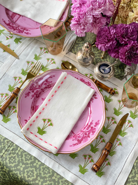 Pink Lotus Placemats & Dinner napkins (set of 8)