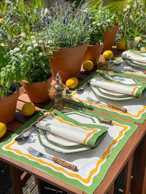 Victoria Limited Edition Appliqué Placemats & Dinner Napkins (8 sets/16 pieces)