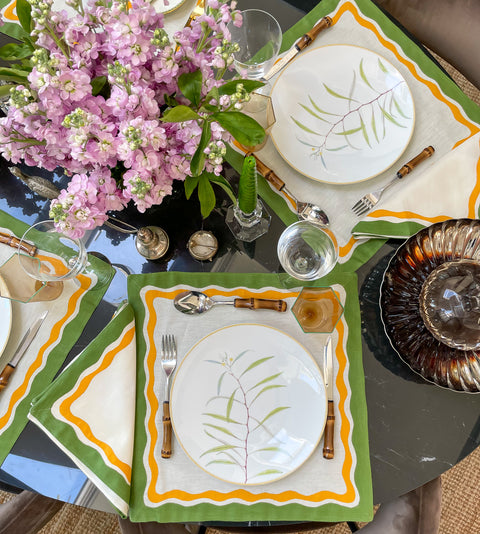 Victoria Limited Edition Appliqué Placemats & Dinner Napkins (8 sets/16 pieces)