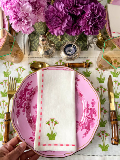 Pink Lotus Dinner Napkins (set of 8)